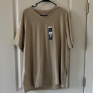 George Men's V-Neck Short Sleeve T-Shirt — Beige Tan